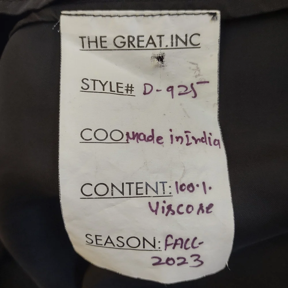 THE GREAT. Black Satin Tiered Maxi Dress - Picture 13 of 13